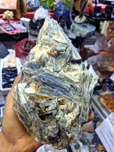 Load image into Gallery viewer, Blue Kyanite blade raw Kyanite crystal CLUSTER raw blue crystals Throat Chakra Rocks and Minerals Healing Stones