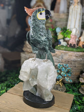 Load image into Gallery viewer, White Quartz Cluster with Base  and Bird Sculpture Crystal Home Decor Healing Feng Shui Reiki Chakra