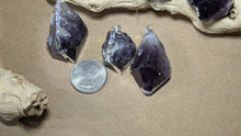 Load image into Gallery viewer, Silver Amethyst Pendant, Healing Quartz, Raw Amethyst Grate for gifts