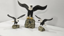 Load image into Gallery viewer, Black and White Onix Bald Eagle Sculpture, collectable sculpture