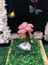 Load image into Gallery viewer, Rose Quartz Clustered Gemstone Tree on Amethyst Matrix The Love Tree Genuine, Bonsai Tree Rose Quartz