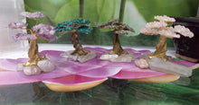 Load image into Gallery viewer, Little Chrysocolla, Amethyst, Rose Quartz &amp; pyrite tree Set on  White Quartz  Base Great for Gift