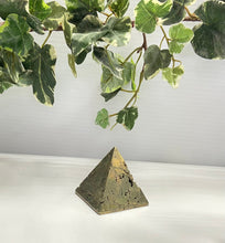 Load image into Gallery viewer, Energized Polished Pyrite Pyramid from Peru