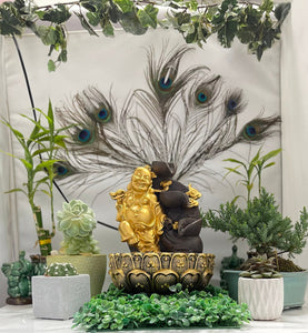 Hand Made Buddha Statue Decorative Fountains Indoor Water Fountains Resin Crafts Gifts Feng-Shui Desktop Home Fountain