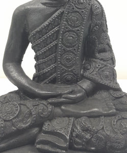 Shungite Buddha Sculpture, Home Zen Decoration