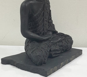 Shungite Buddha Sculpture, Home Zen Decoration