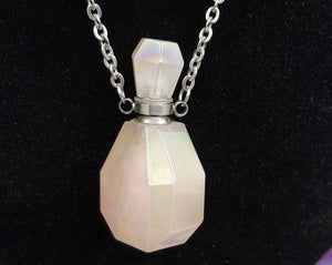 Rose Quartz Mini Perfume Bottle Necklace