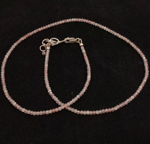 Rose Quartz Beads  Necklace