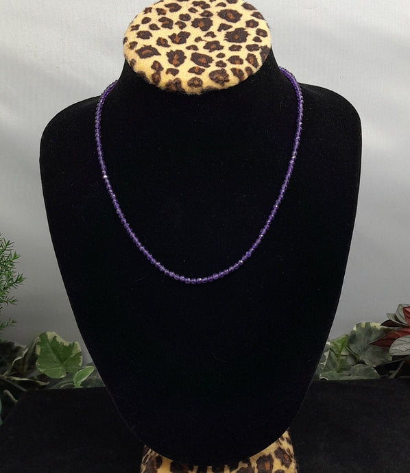 Natural Amethyst Beaded Necklace